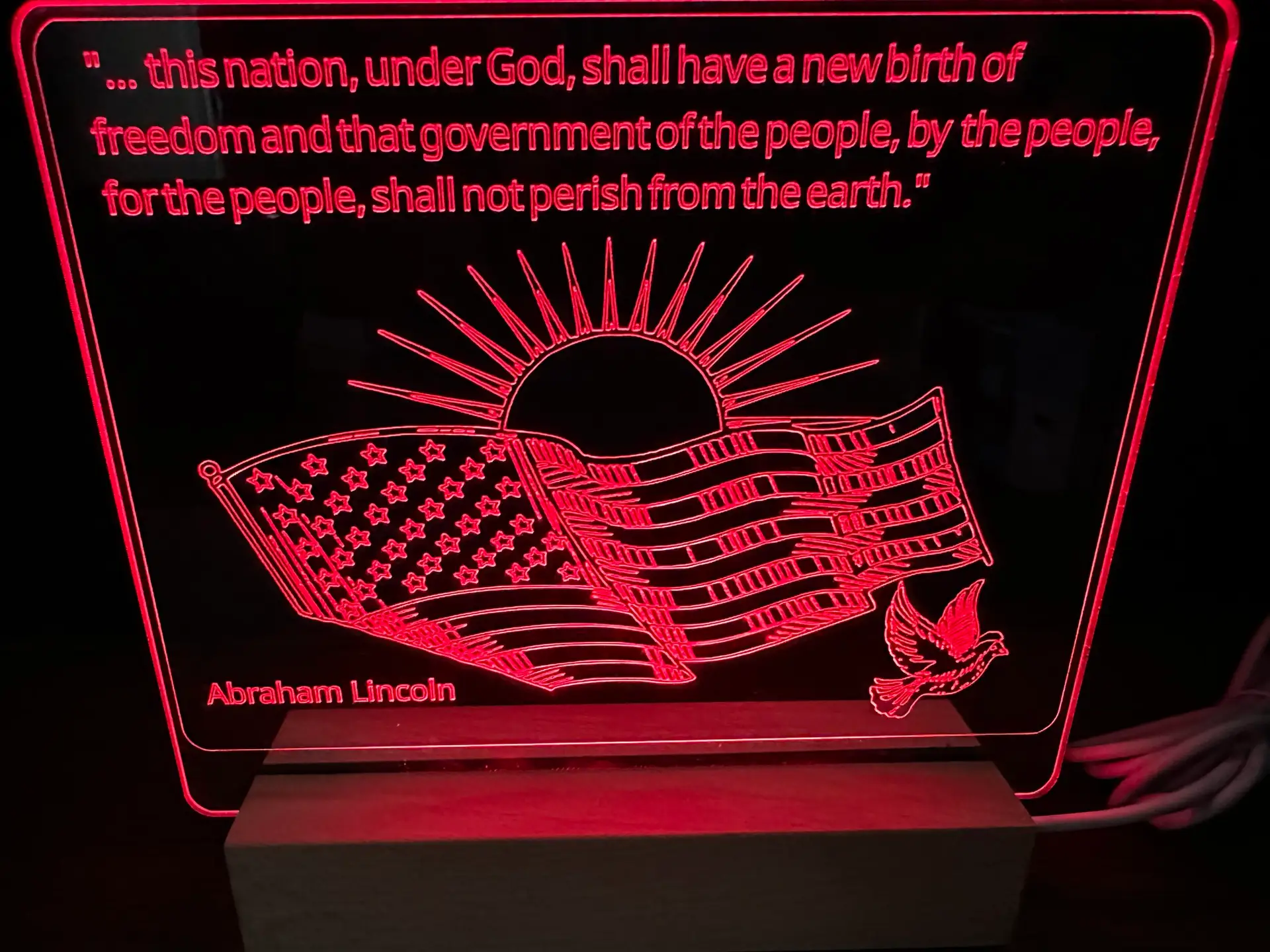 Customized Edge-Lit Acrylic Engraving - Image 4